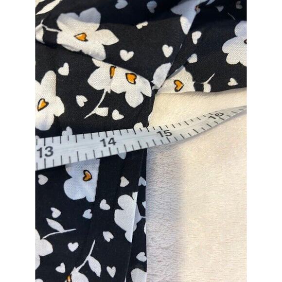 ASOS DESIGN puff sleeve ruched bust Midi split dress in floral and heart Size 4 - Picture 8 of 10